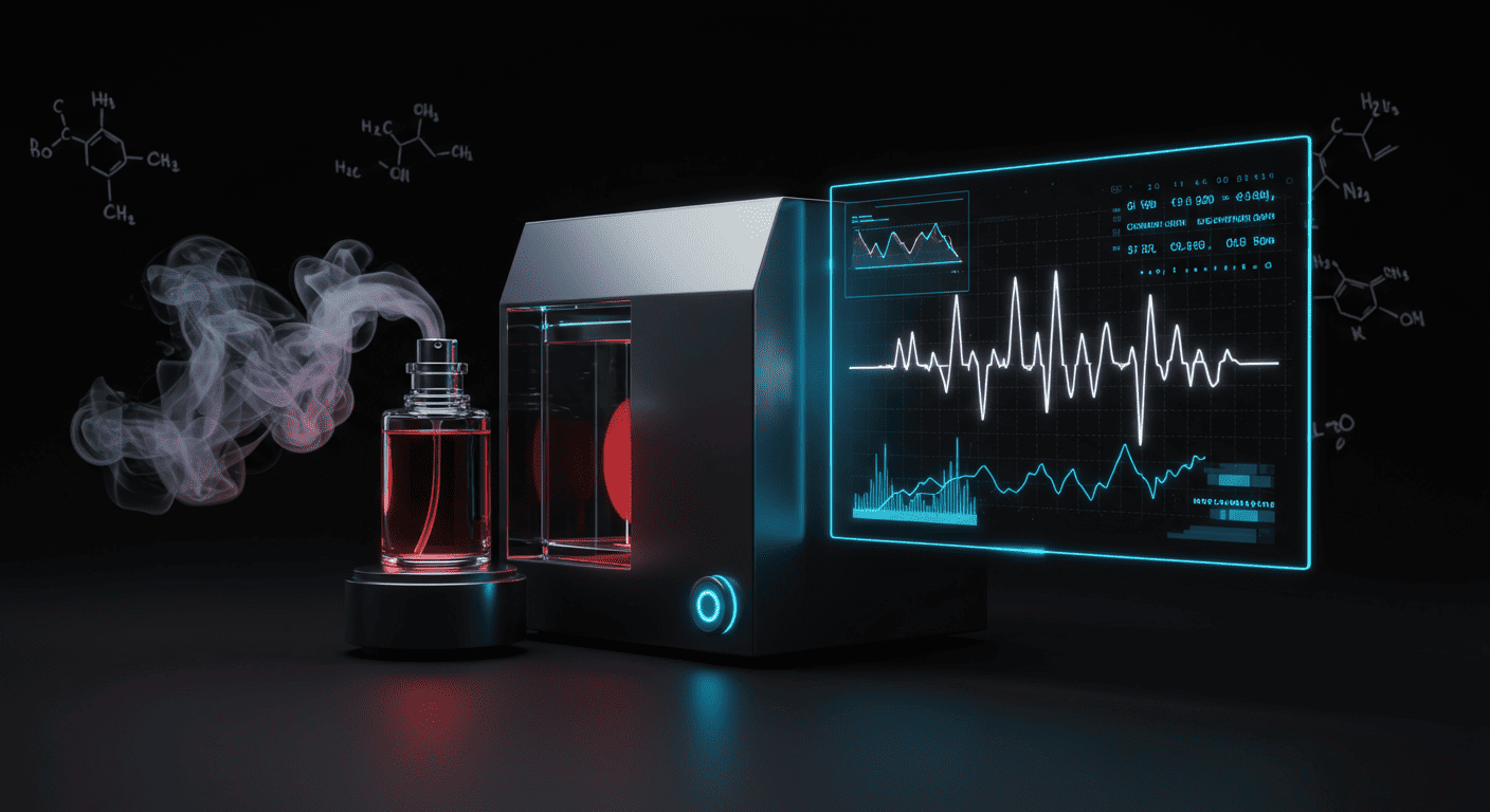 Perfume analysis chromatogram visualization